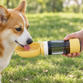 Portable Pet Water Bottle 2-in-1 with Food Container | Leakproof Travel Dog Water Dispenser for Outdoor Walks &amp; Hiking