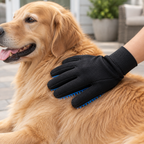 Silicone Pet Grooming Glove | Cat &amp; Dog Deshedding Glove with Massage Nubs for Loose Fur &amp; Bathing