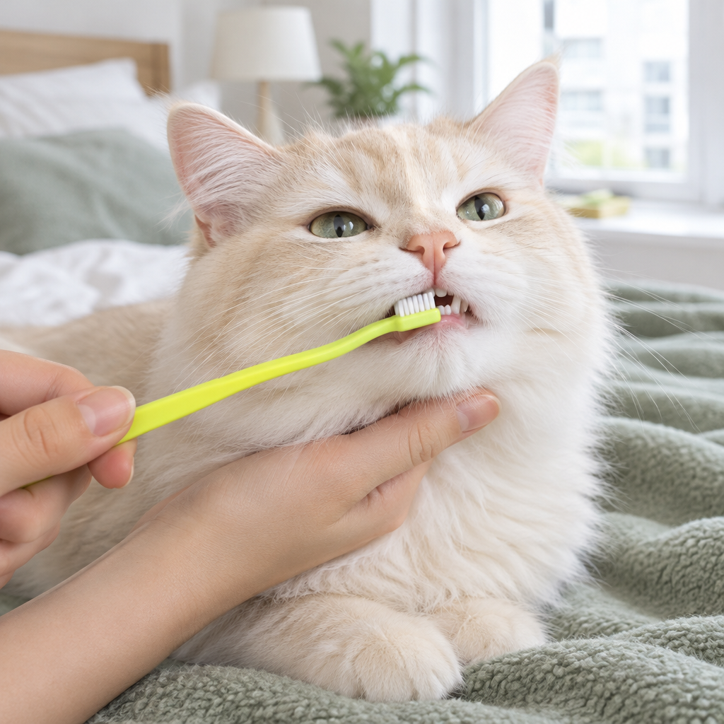 Small-Head Pet Toothbrush for Cats &amp; Dogs | Gentle Dental Cleaning Brush for Kittens, Puppies &amp; Small Breeds